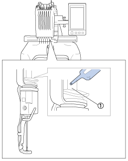 Put one drop of oil on the lower needle bar felt washer