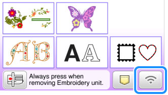 pattern type selection screen