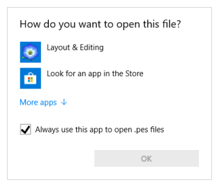 what program opens a pes file