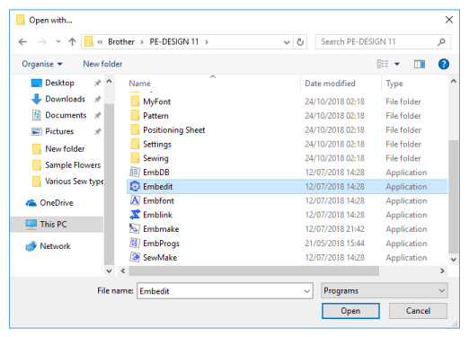 pes file viewer and editor for windows 10
