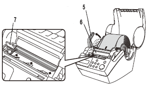 Lift up the roll release lever