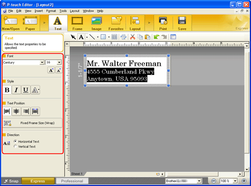 Wie erstelle ich ein Adressetikett? (P-touch Editor 5.x für Windows) |  Brother