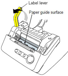 Lift the label lever