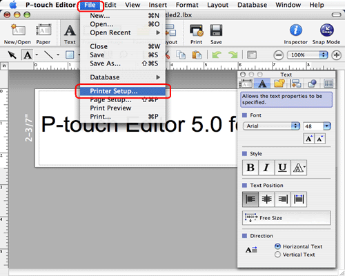 bryllup Overskyet Tilfredsstille Printing is not possible. (P-touch Editor 5.0 for Mac) | Brother