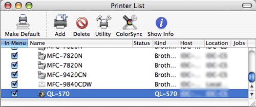 Printer List