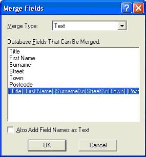 Merge Fields