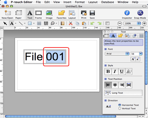 P-touch Editor 5.1 for Mac 02