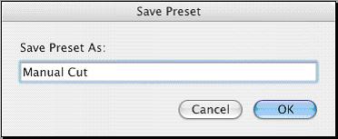 Save Preset