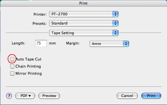 Print Dialog box