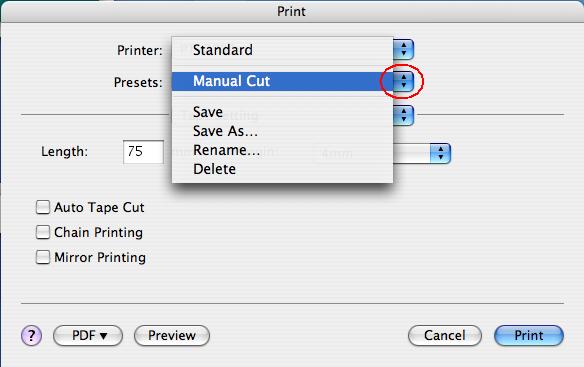 Print dialog box