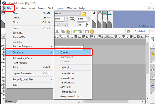 Comment utiliser les données Excel pour imprimer des étiquettes (P-touch  Editor 5.x pour Windows) | Brother