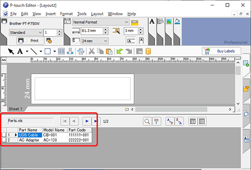 Cómo usar datos de Excel para imprimir etiquetas (P-touch Editor 5.x para  Windows) | Brother