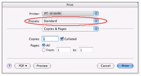 how to print labels on a mac