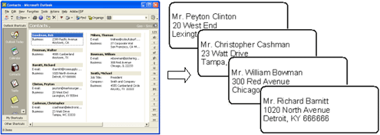 import outlook address book