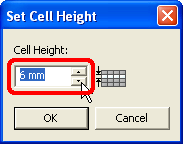 Set Cell Height