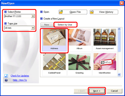 How do I create a label using a template? (P-touch Editor 5.0 for Windows)  | Brother