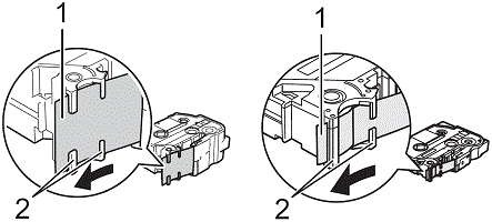 Pass tape through guides