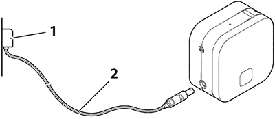 Lichtnetadapter aansluiten