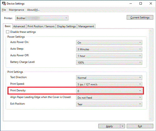 Device Settings