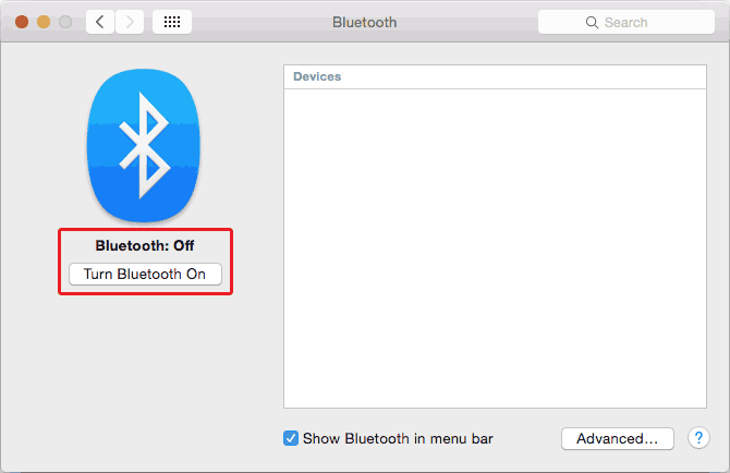 Turn Bluetooth On