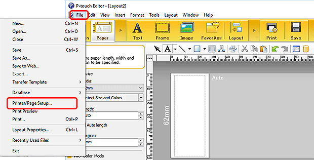 P-touch Editor