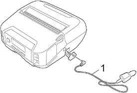 Car adapter to the printer