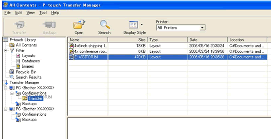 How do I transfer templates or other data from the computer to the printer?  | Brother