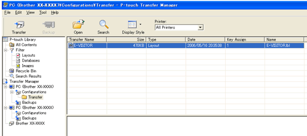 P-touch Transfer Manager P-touch Transfer Manager