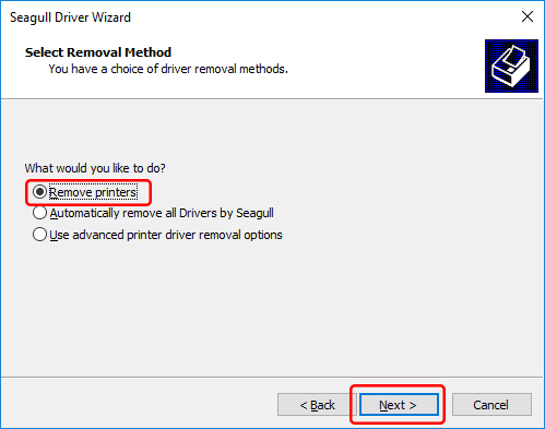 Verwijdermethode selecteren