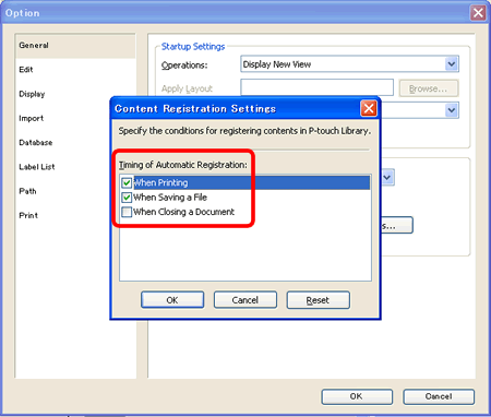 Content Registration Settings