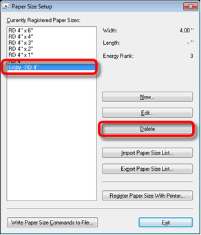 paper size setup