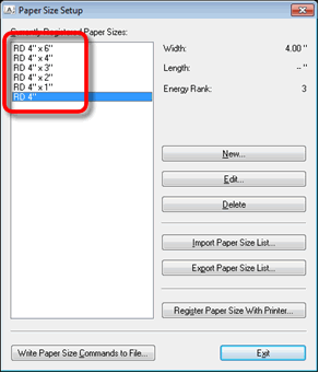 paper size setup