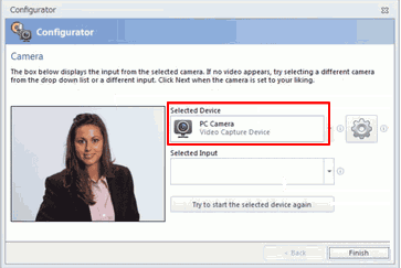 Configurator dialog