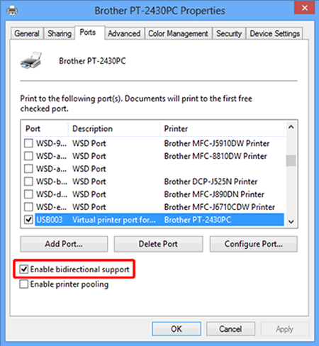 Error messages do not appear when using the USB connection of my printer. |  Brother
