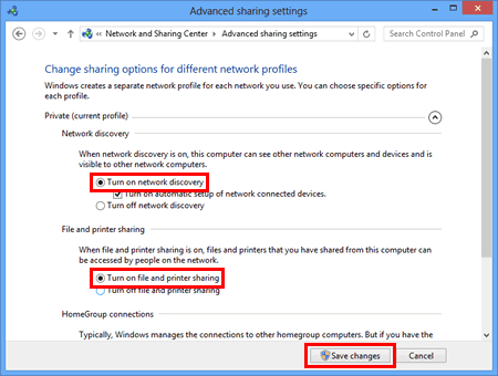 Share your printer in Windows 10/Windows 8/Windows 8.1 (Shared printer) |  Brother