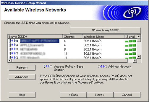 Elérhető vezeték nélküli hálózatok
