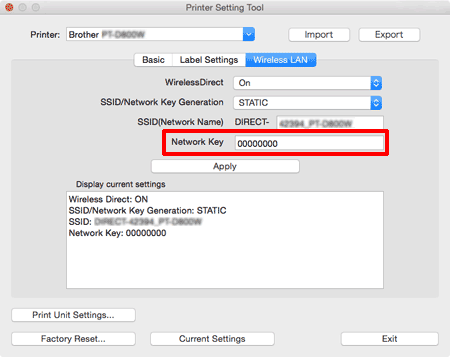 Mac WLAN Network Key