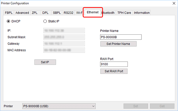 BPM - Configuration de l’imprimante