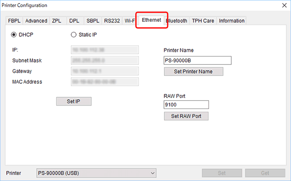 BPM - Printer Configuration
