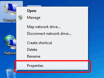 Win7 Computer - Properties