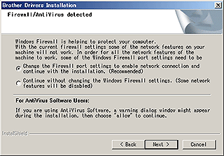 Byla zjištěna brána firewall / antivirový program