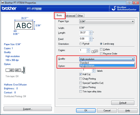 Kann Ich Ein Etikett Mit Hoher Auflosung Drucken Brother