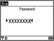 Password screen