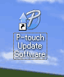 P-Touch szoftverfrissítés ikon