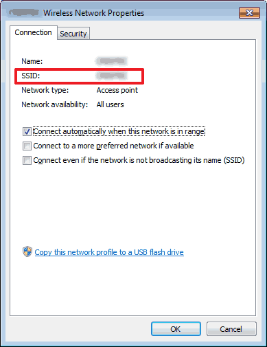 Win7 SSID
