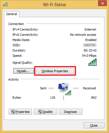 Win81 безжични свойства Win81 безжични свойства