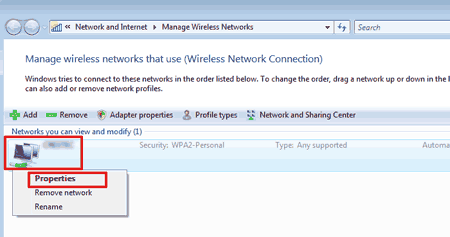 Find oplysningerne om trådløs sikkerhed (f.eks. SSID, netværksnøgle etc.)  for Windows | Brother