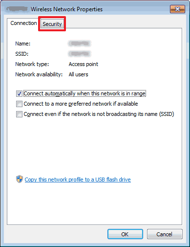 Win7 Security tab