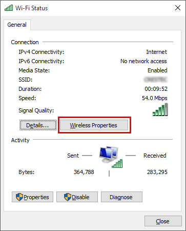 Find the Wireless Security Information (e.g., SSID, Network key, etc.) for  Windows | Brother