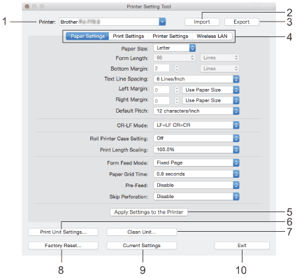 Setting dialog box